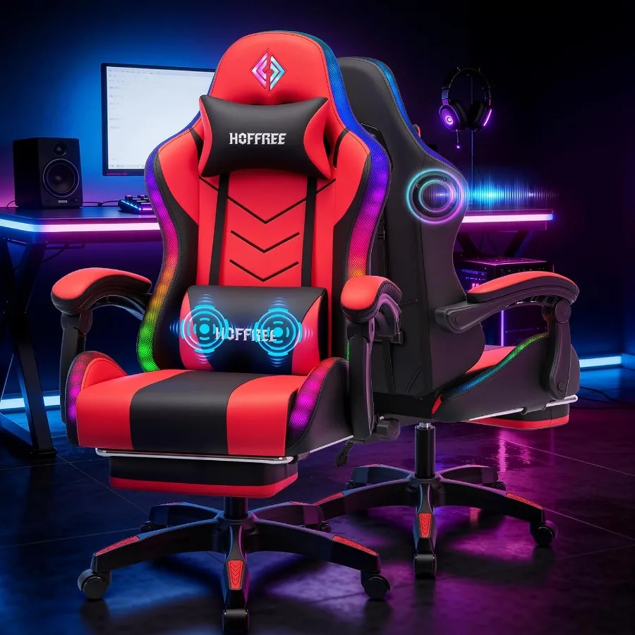 Speakers - RGB Gaming Chair with Speakers and
