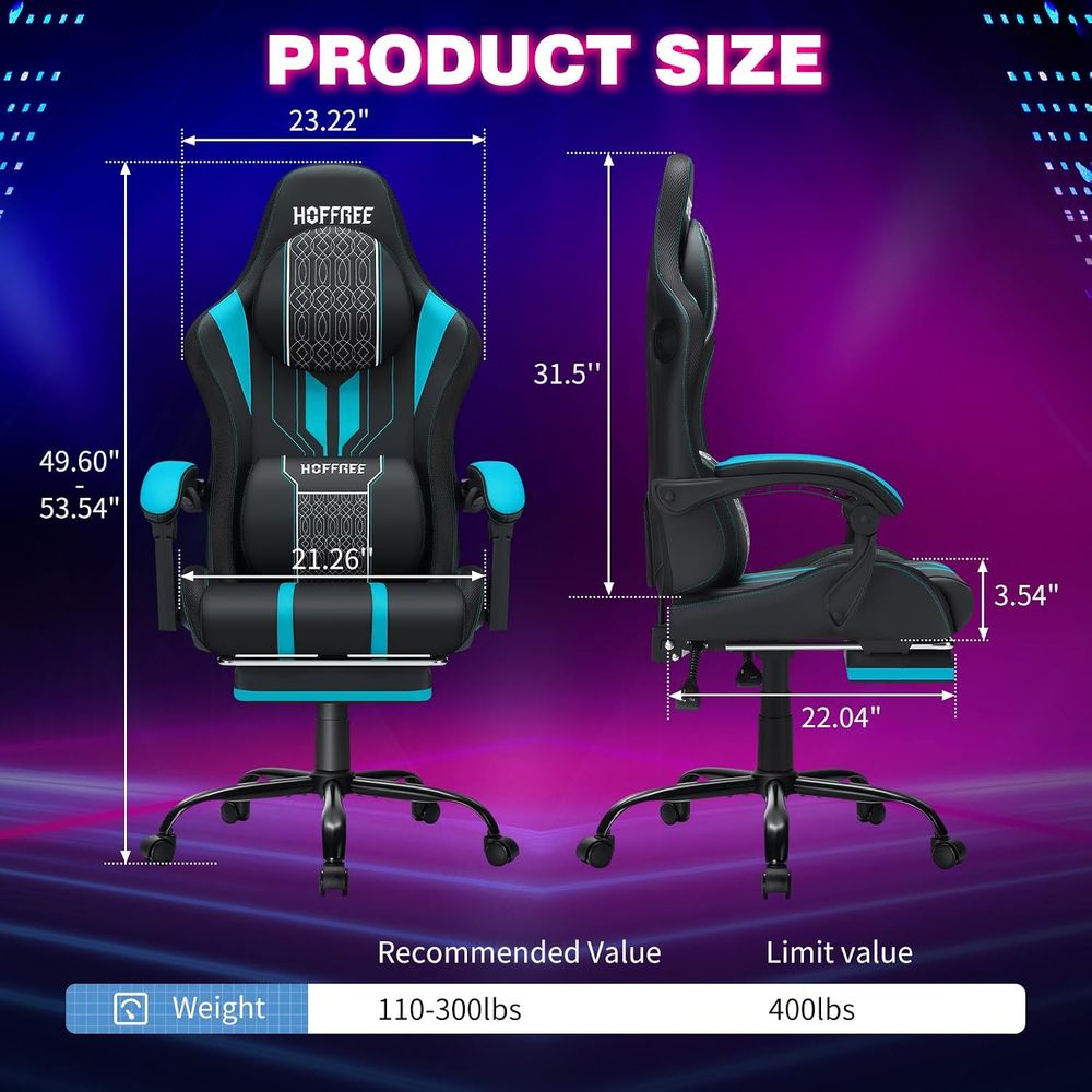 Gaming Chair with LED Lights S - огляд і ціна Speakers