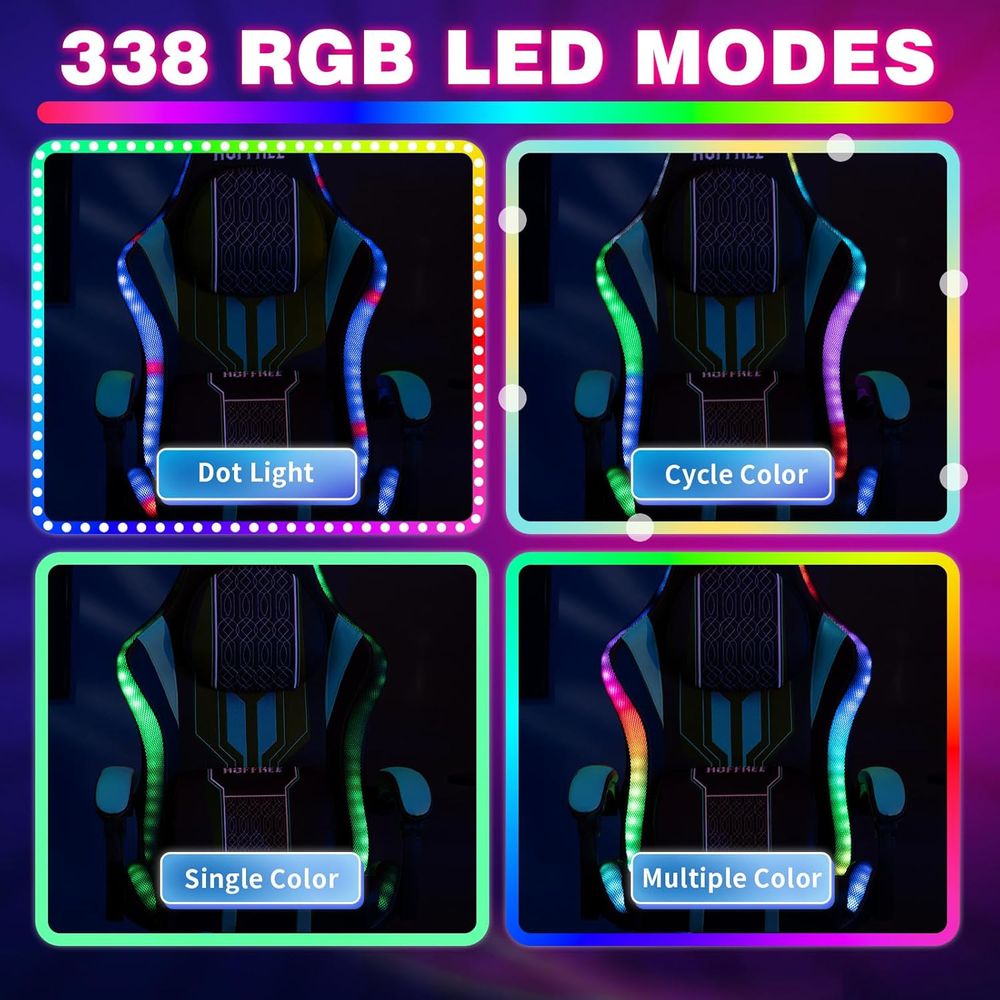 Gaming Chair with LED Lights S - огляд і ціна Speakers